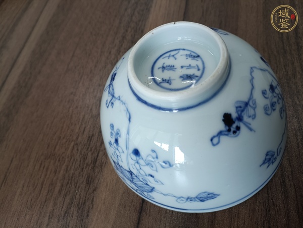 古玩陶瓷青花松鼠葡萄紋茶圓，注意品相真品鑒賞圖