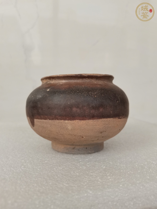 古玩陶瓷贛州窯褐釉茶入真品鑒賞圖