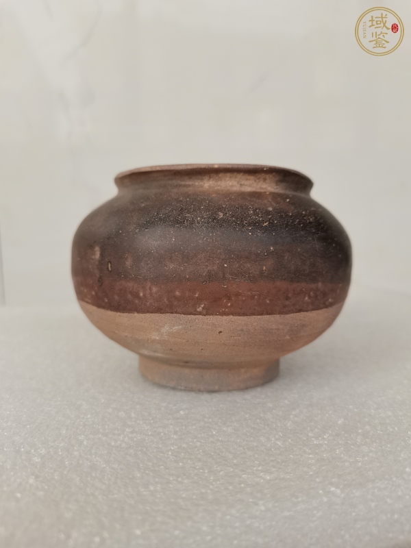 古玩陶瓷贛州窯褐釉茶入真品鑒賞圖