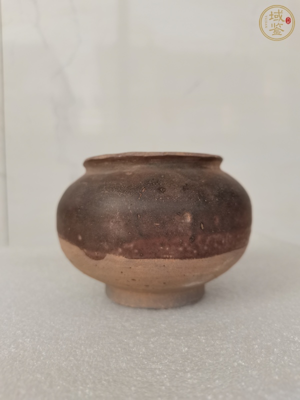 古玩陶瓷贛州窯褐釉茶入真品鑒賞圖