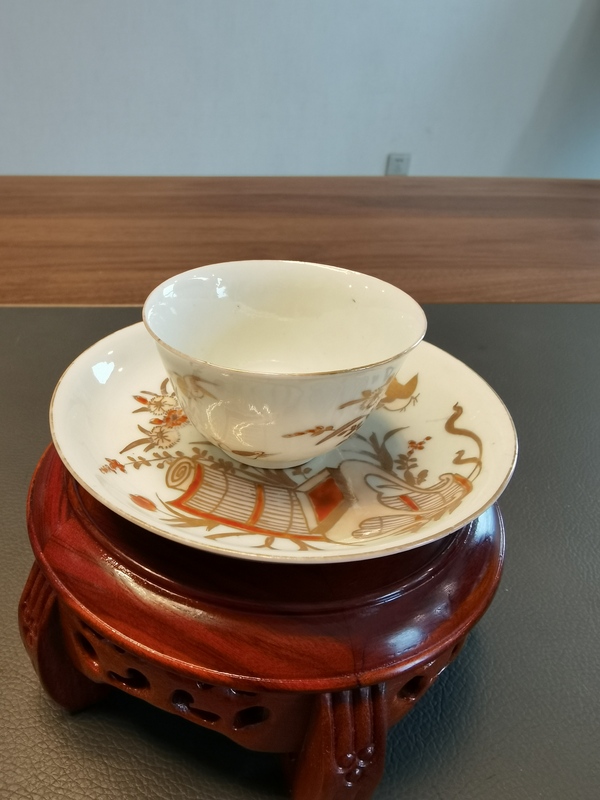 古玩陶瓷花鳥紋杯盤拍賣,當前價格450元