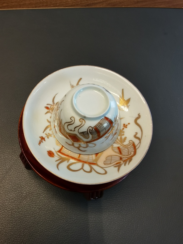 古玩陶瓷花鳥紋杯盤拍賣,當前價格450元