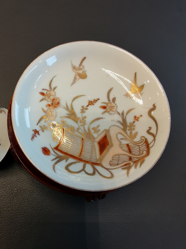 古玩陶瓷花鳥紋杯盤拍賣,當前價格450元