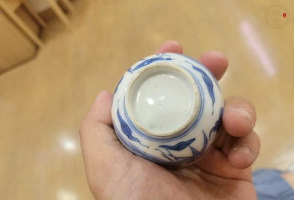 古玩陶瓷青花鸞鳳和鳴紋杯真品鑒賞圖