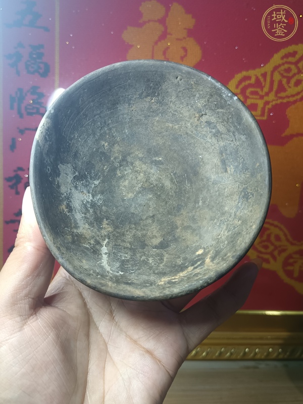 古玩陶瓷黑陶茶盞真品鑒賞圖