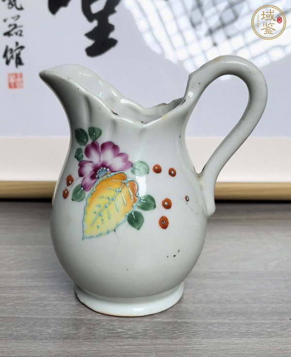 古玩陶瓷粉彩花卉紋花澆真品鑒賞圖