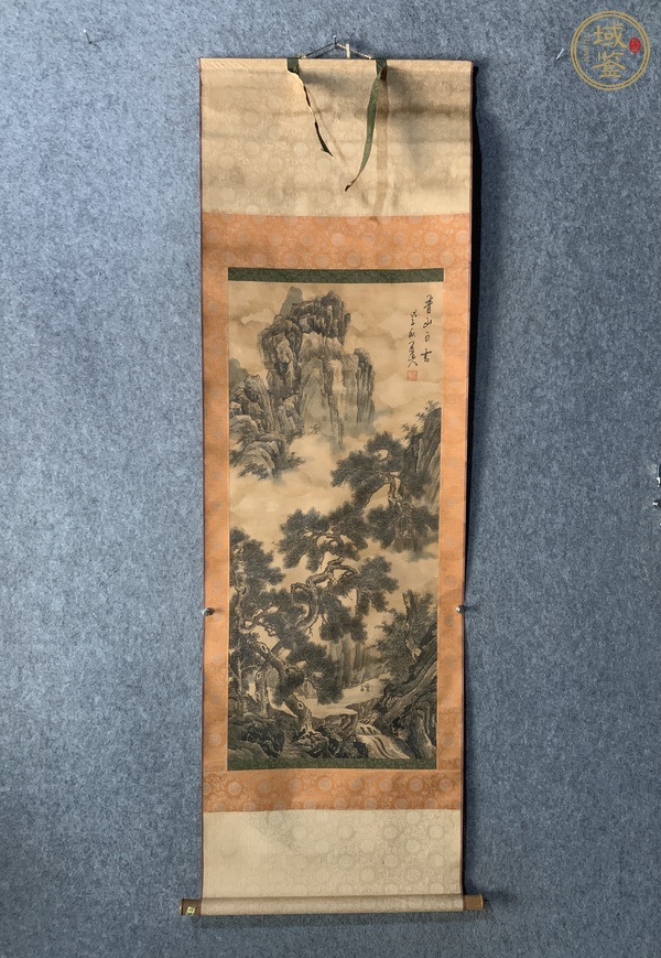 古玩字畫青山白云山水真品鑒賞圖