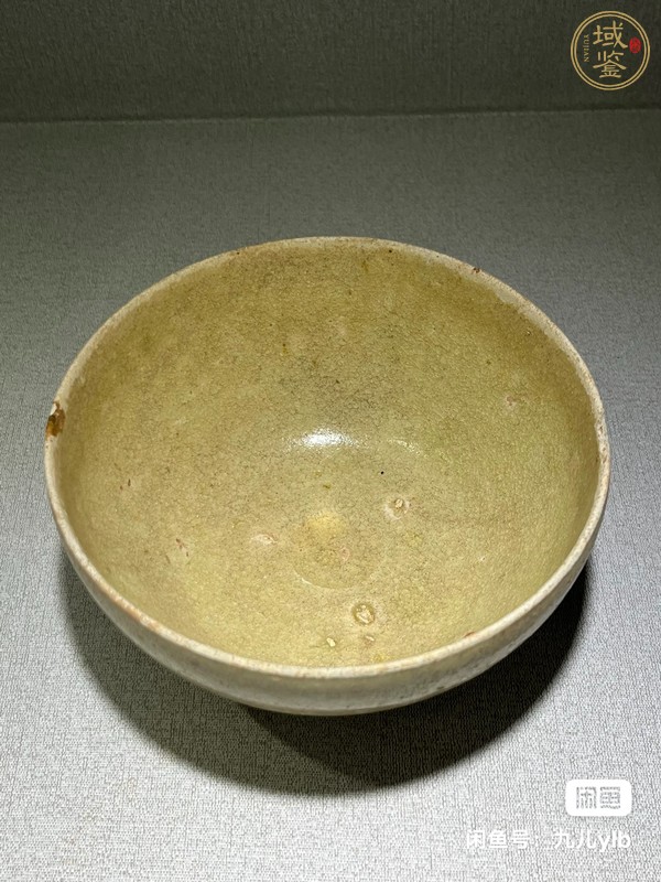 古玩陶瓷岳州窯青釉茶碗真品鑒賞圖