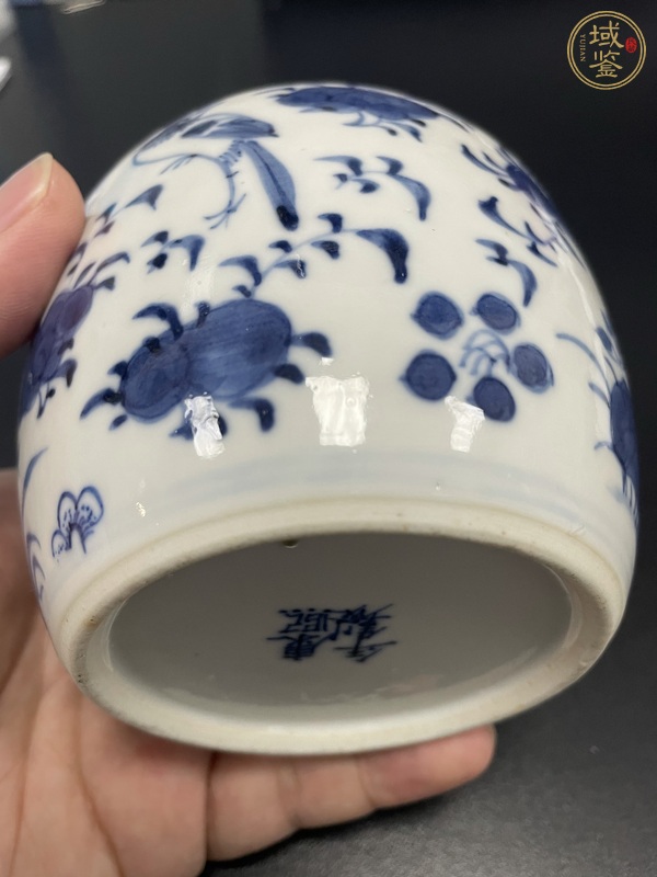 古玩陶瓷青花花鳥紋茶葉罐真品鑒賞圖