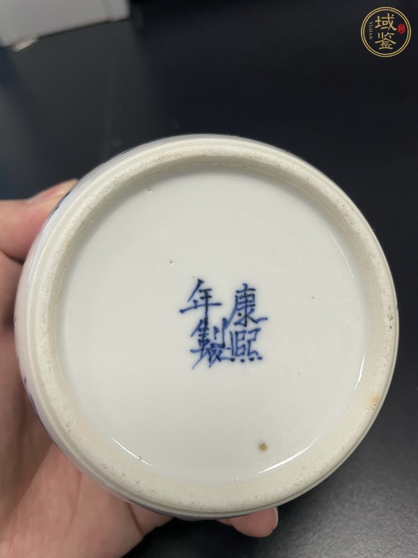 古玩陶瓷青花花鳥紋茶葉罐真品鑒賞圖