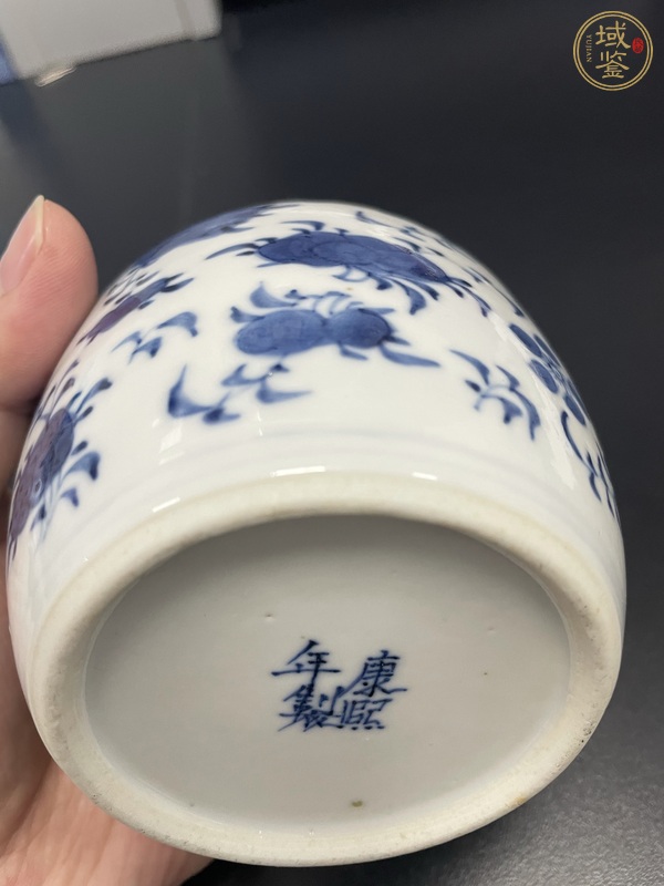 古玩陶瓷青花花鳥紋茶葉罐真品鑒賞圖