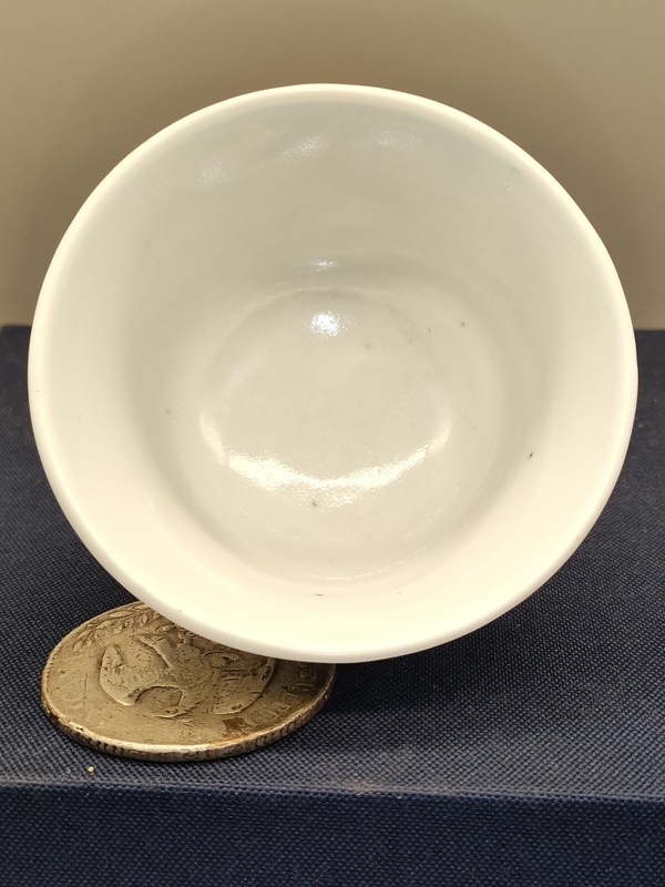古玩陶瓷清代,青花三星高照圖仰鐘杯拍賣,當(dāng)前價格380元