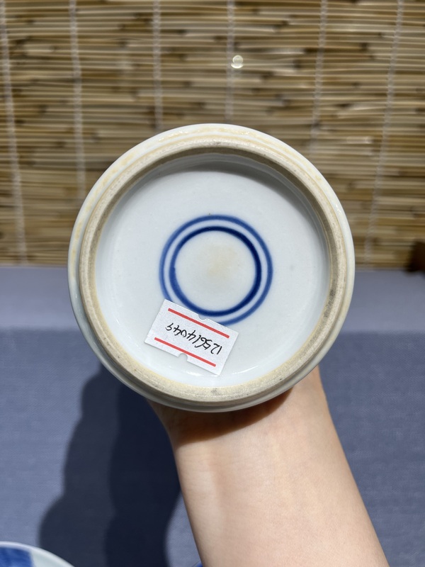 古玩陶瓷青花釉里紅花卉紋花觚拍賣,當前價格5500元