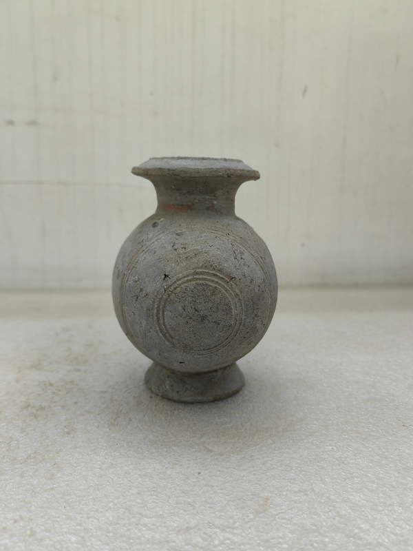 古玩陶瓷灰陶繭形壺拍賣,當前價格678元