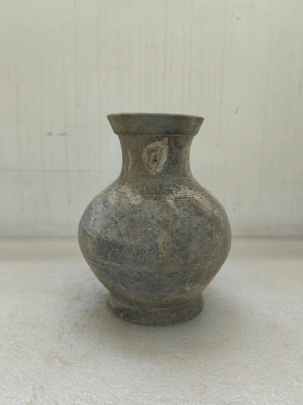 古玩陶瓷灰陶彩繪漢壺拍賣,當前價格789元