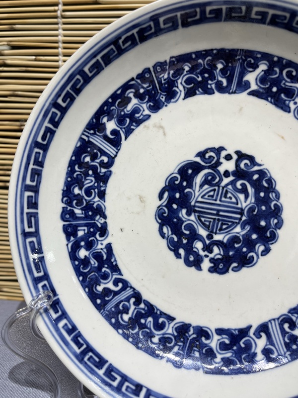 古玩陶瓷青花夔龍紋盤拍賣,當(dāng)前價(jià)格6500元
