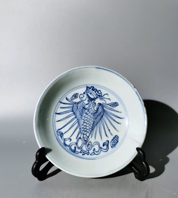 古玩陶瓷鳳紋盤拍賣,當前價格688元