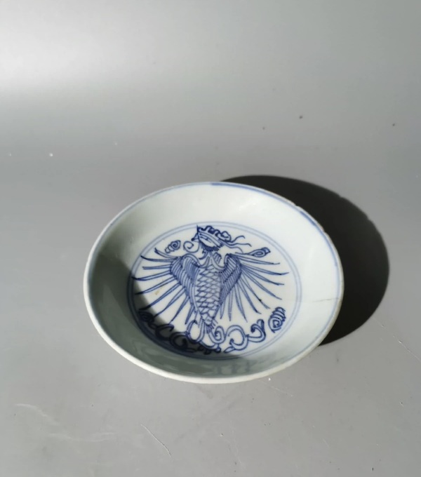 古玩陶瓷鳳紋盤拍賣,當前價格688元