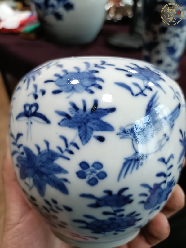 古玩陶瓷花鳥紋罐真品鑒賞圖