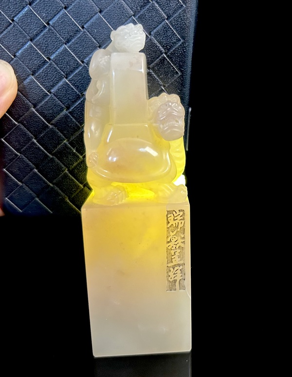 古玩雜項巴林凍石大印章拍賣,當前價格12999元