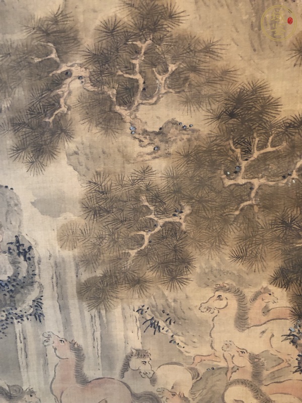 古玩字畫(huà)群馬觀泉真品鑒賞圖