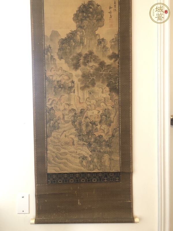 古玩字畫(huà)群馬觀泉真品鑒賞圖