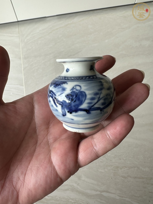 古玩陶瓷青花水盂真品鑒賞圖