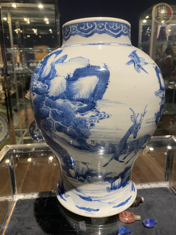 古玩陶瓷青花將軍罐真品鑒賞圖