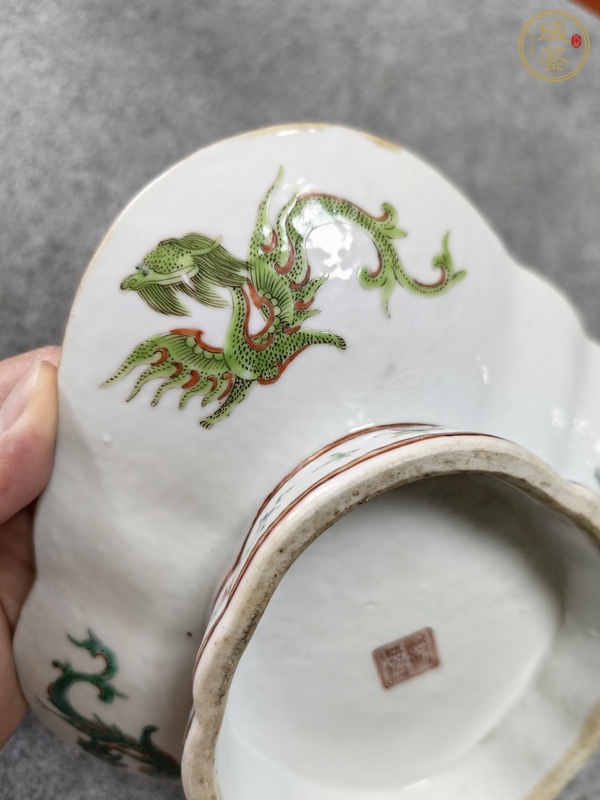 古玩陶瓷粉彩貢盤真品鑒賞圖