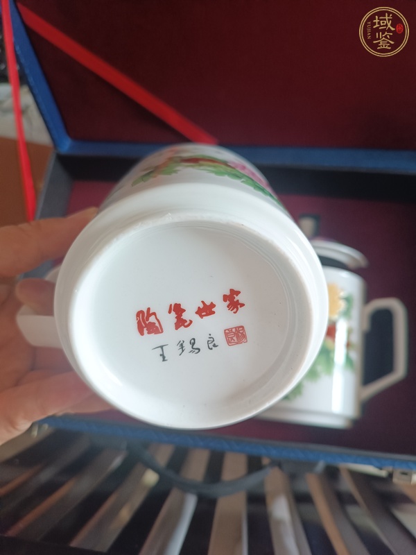 古玩雜項手繪茶杯真品鑒賞圖