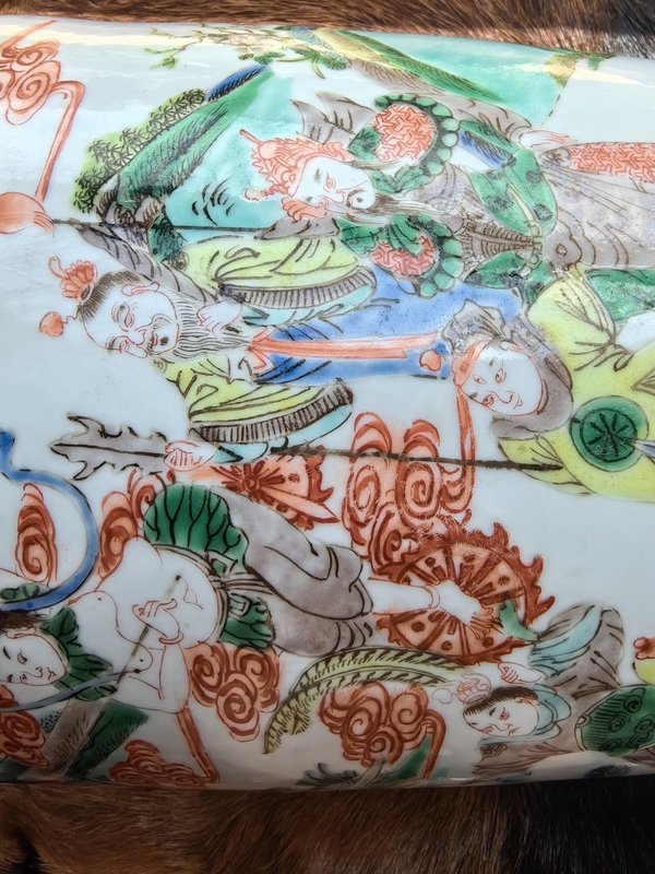 古玩陶瓷五彩封神榜人物撇口瓶(高47厘米)拍賣,當前價格38888元