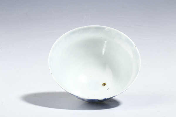 古玩陶瓷(已實物鑒真)清晚·青花獅子繡球紋-精品青花蓋碗拍賣,當前價格2394元