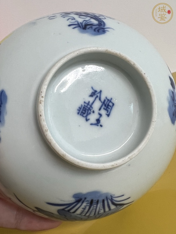 古玩陶瓷青花四季花卉紋茶碗真品鑒賞圖