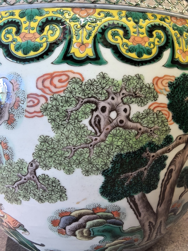 古玩陶瓷五彩人物故事紋畫缸拍賣,當前價格38888元