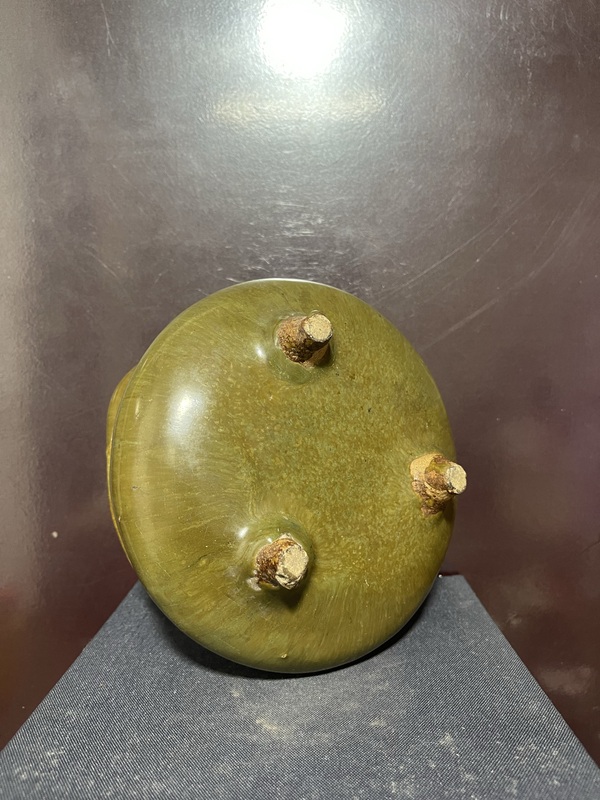 古玩陶瓷清窯變釉橋耳三足爐拍賣,當前價格3500元
