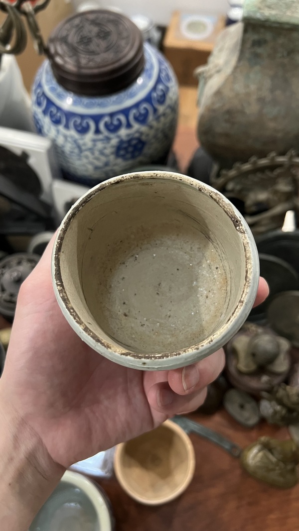 古玩陶瓷明末海波紋白釉香爐拍賣,當(dāng)前價格999元