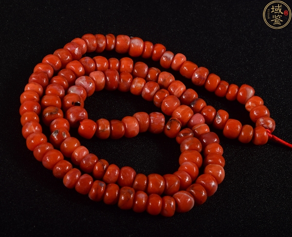 古玩玉器天然保山南紅柿子紅珠串拍賣(mài),當(dāng)前價(jià)格1800元