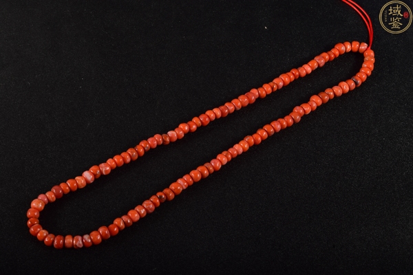 古玩玉器天然保山南紅柿子紅珠串拍賣(mài),當(dāng)前價(jià)格1800元