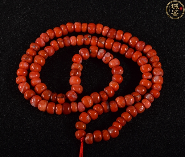 古玩玉器天然保山南紅柿子紅珠串拍賣(mài),當(dāng)前價(jià)格1800元