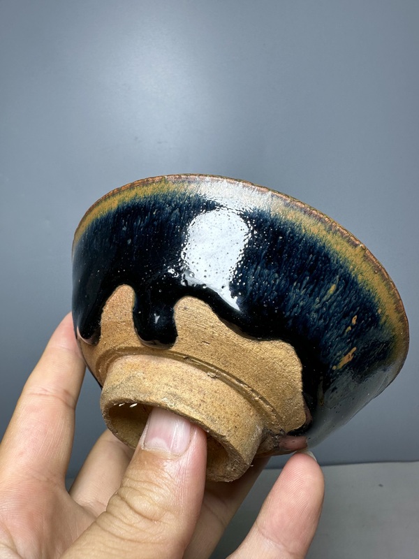 古玩陶瓷磁州窯黑釉兔毫盞拍賣,當(dāng)前價(jià)格3888元