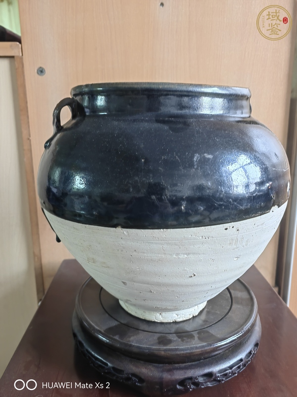 古玩陶瓷元代雙系黑釉罐真品鑒賞圖