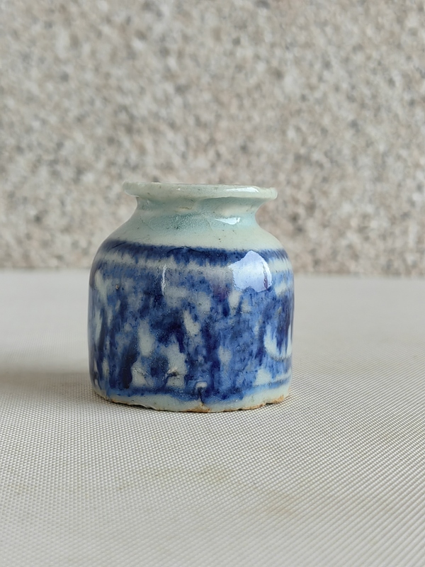 古玩陶瓷清代道光青花水盂拍賣,當前價格550元