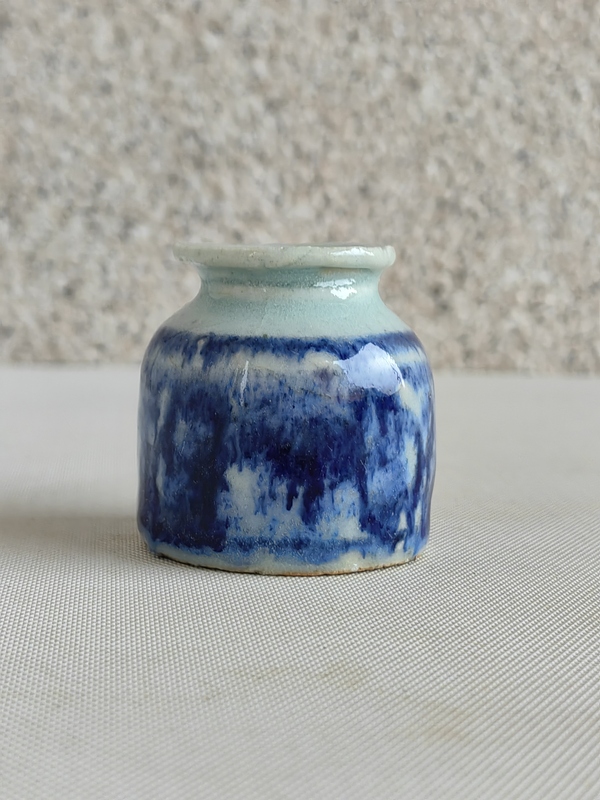 古玩陶瓷清代道光青花水盂拍賣,當前價格550元