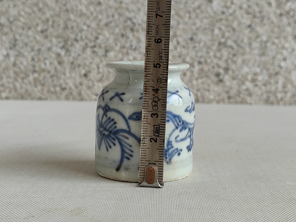 古玩陶瓷清代道光青花水盂拍賣,當前價格298元