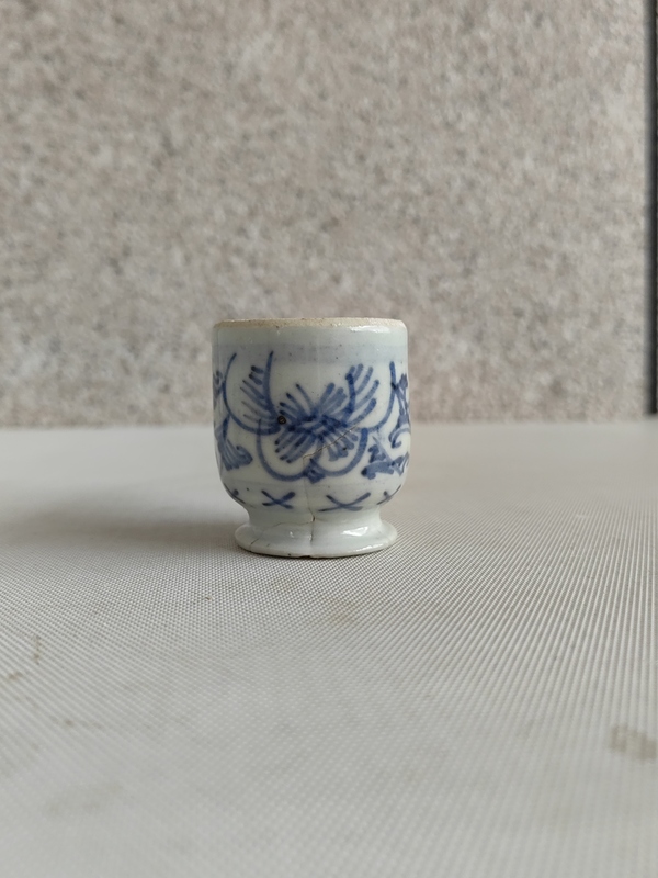 古玩陶瓷清代道光青花水盂拍賣,當前價格298元