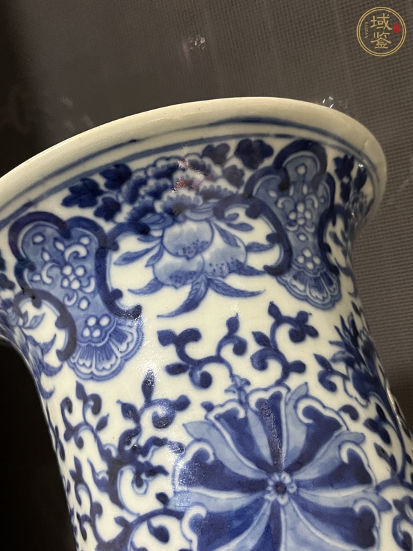 古玩陶瓷青花纏枝花卉紋箭筒真品鑒賞圖