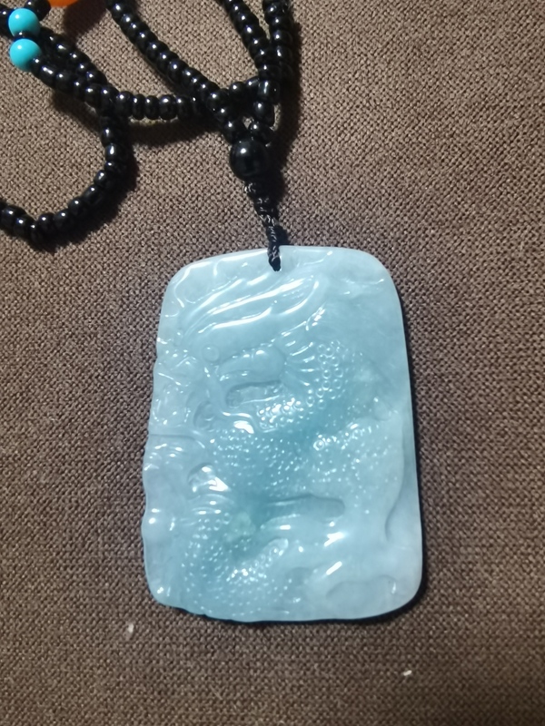 古玩玉器翡翠龍牌子拍賣,當前價格480元