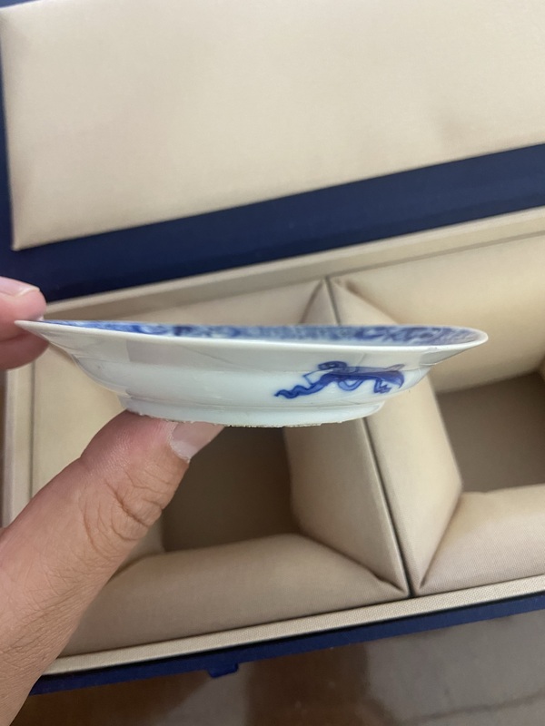 古玩陶瓷康熙 三娘教子青花小碟拍賣,當前價格1680元