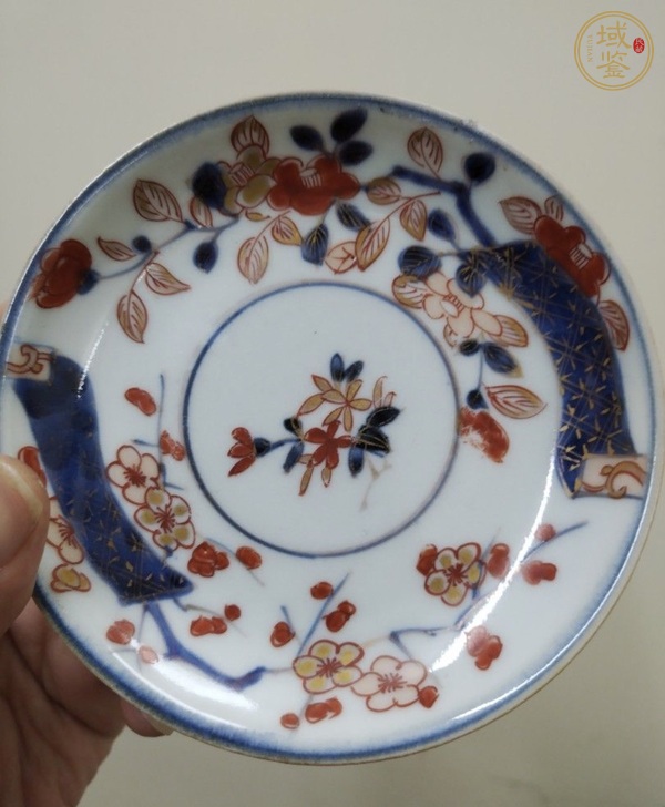 古玩陶瓷青花礬紅盤真品鑒賞圖