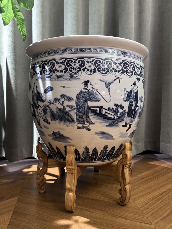 古玩陶瓷道光青花八仙人物圖畫缸拍賣,當(dāng)前價(jià)格78888元